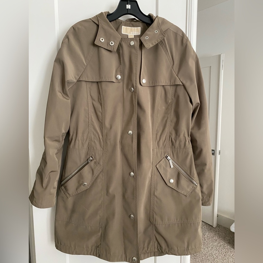 Michael Kors Mocha Utility Raincoat